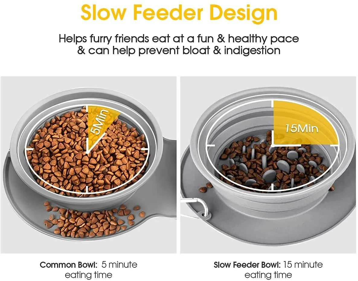 Foldable Travel Pet Double Feeding Bowl - Image 6