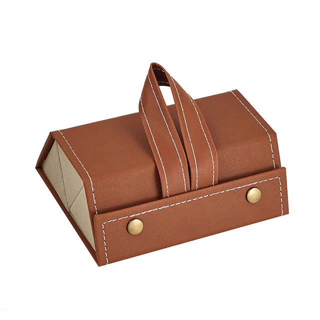 Folding Leather Travel Eyeglasses Organizer - Image 10