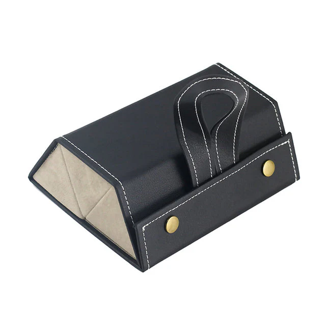 Folding Leather Travel Eyeglasses Organizer - Image 11