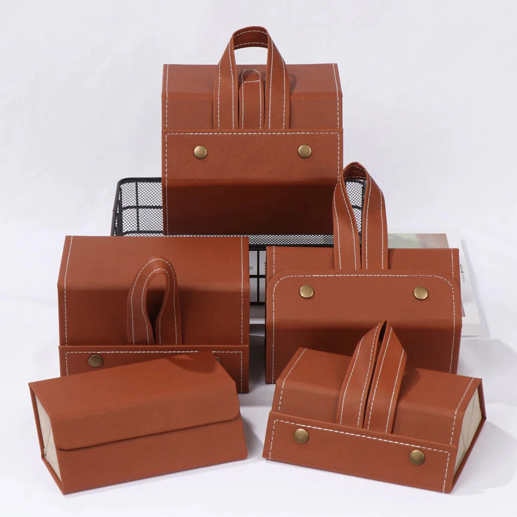 Folding Leather Travel Eyeglasses Organizer - Image 4