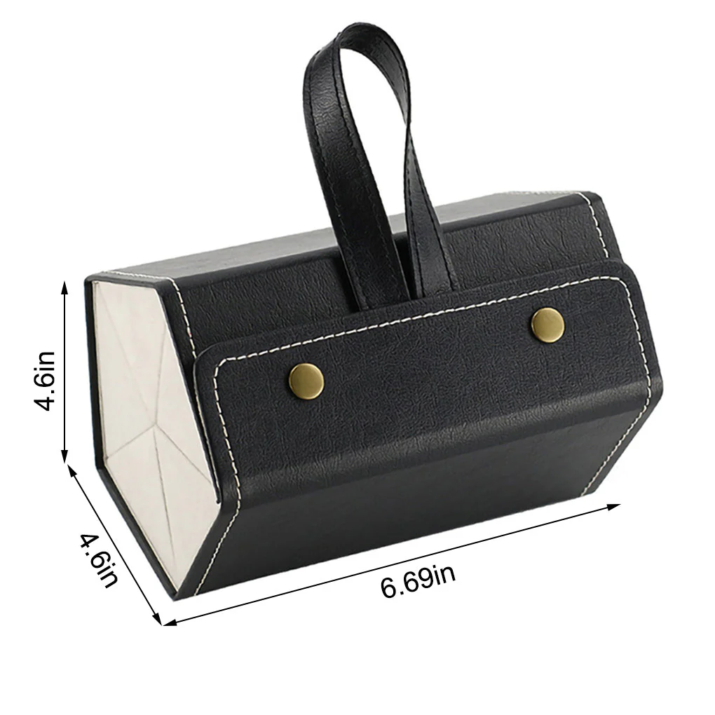 Folding Leather Travel Eyeglasses Organizer - Image 6