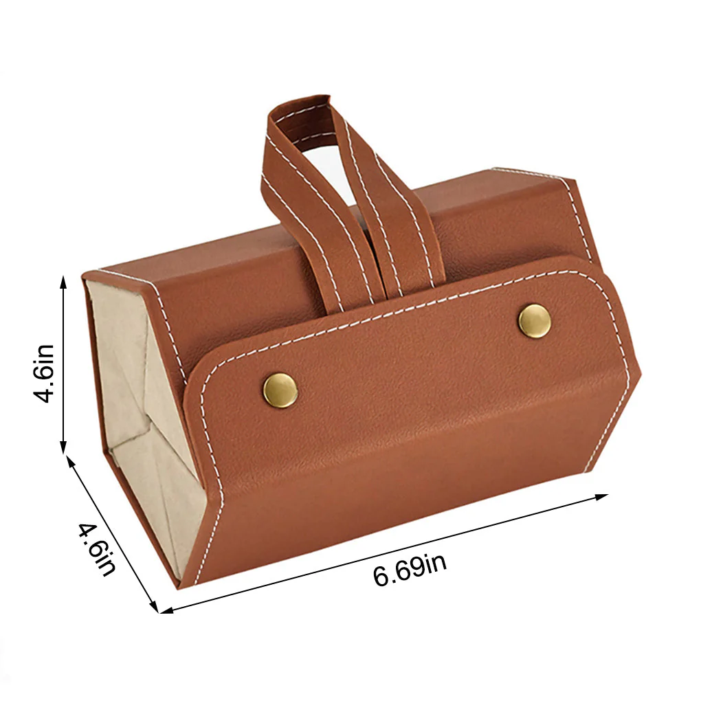 Folding Leather Travel Eyeglasses Organizer - Image 7
