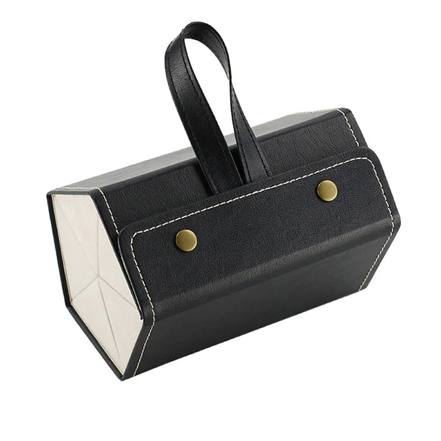 Folding Leather Travel Eyeglasses Organizer - Image 9