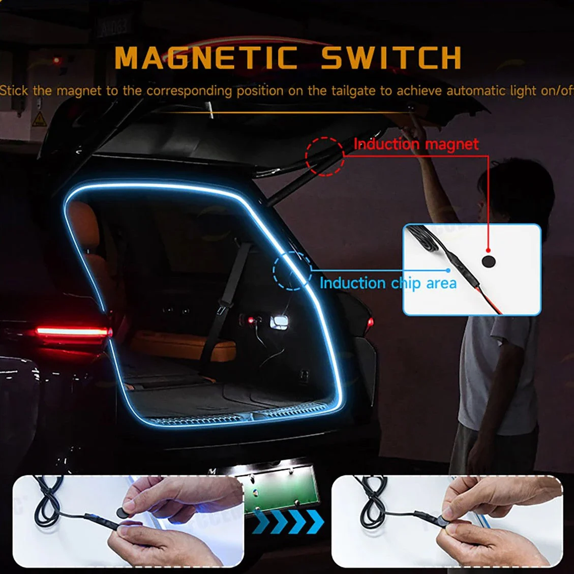Free-Cut Waterproof LED Magnetic Car Lighting Strip - Image 2