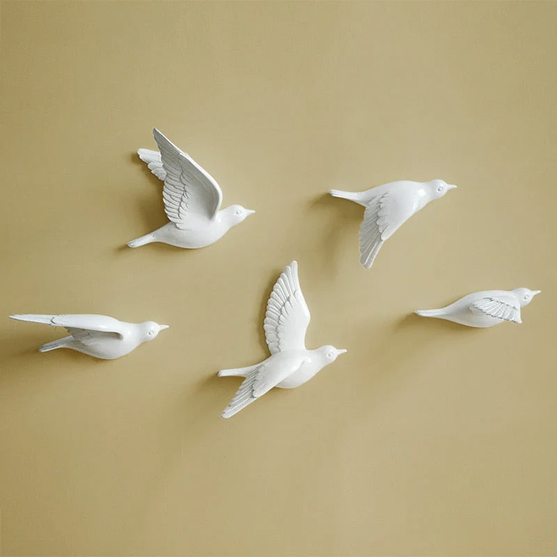 Free Flying Birds Resin Wall Decor - Image 14