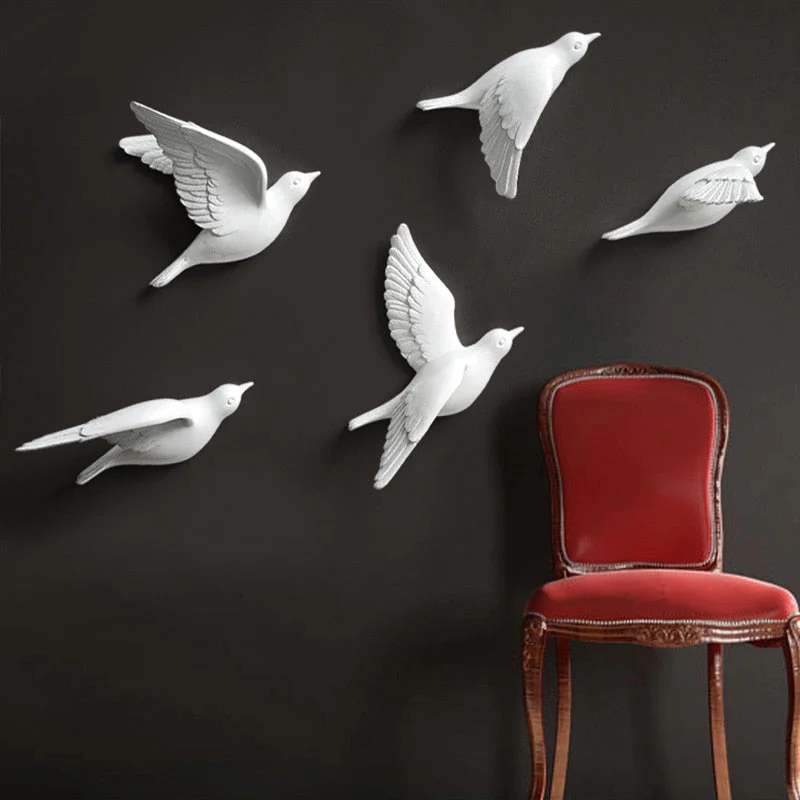 Free Flying Birds Resin Wall Decor - Image 7