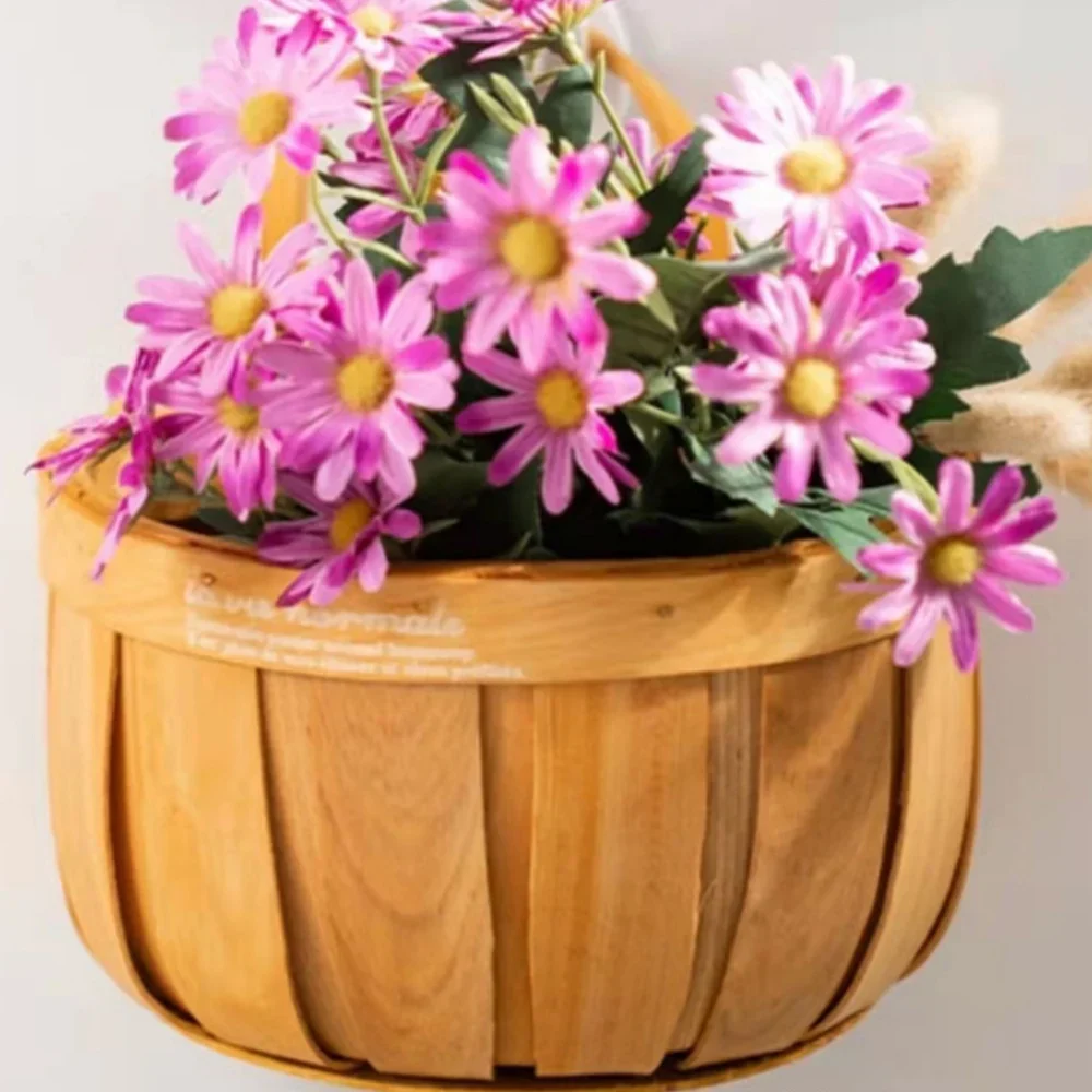 French Market Handcrafted Wooden Basket - Image 3