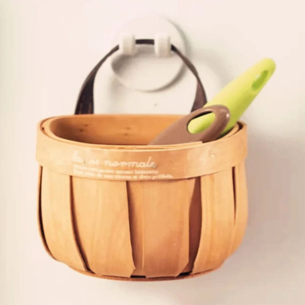French Market Handcrafted Wooden Basket - Image 5