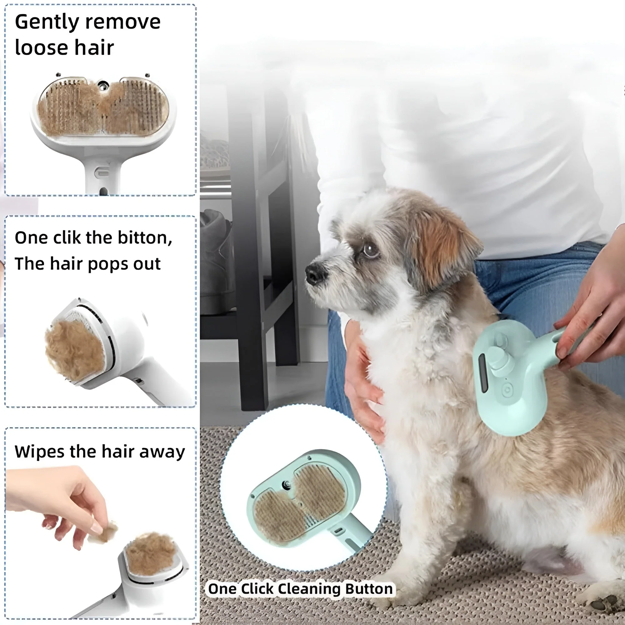 Fresh Groom Steam Spray Pet Brush - Image 8