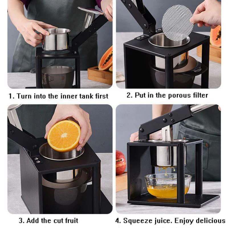 Fresh Squeeze Stainless Steel Manual Juicer - Image 6