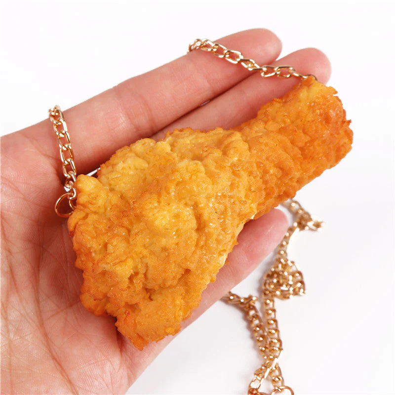 Fried Chicken Nugget Funny Resin Necklace - Image 2