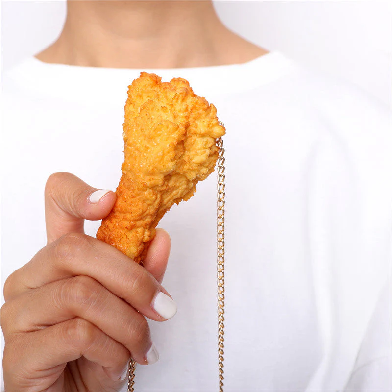 Fried Chicken Nugget Funny Resin Necklace - Image 3