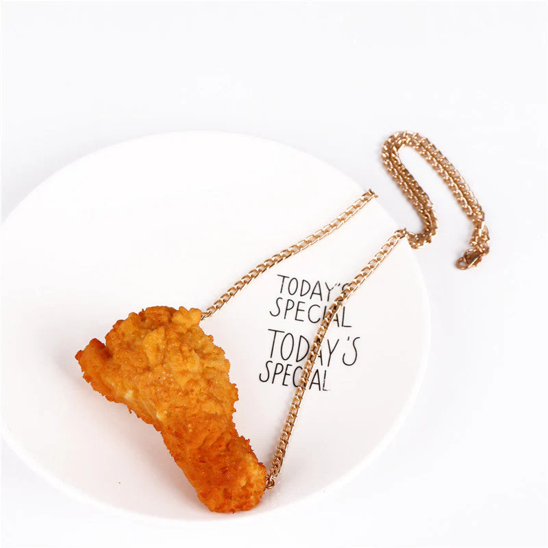 Fried Chicken Nugget Funny Resin Necklace - Image 5