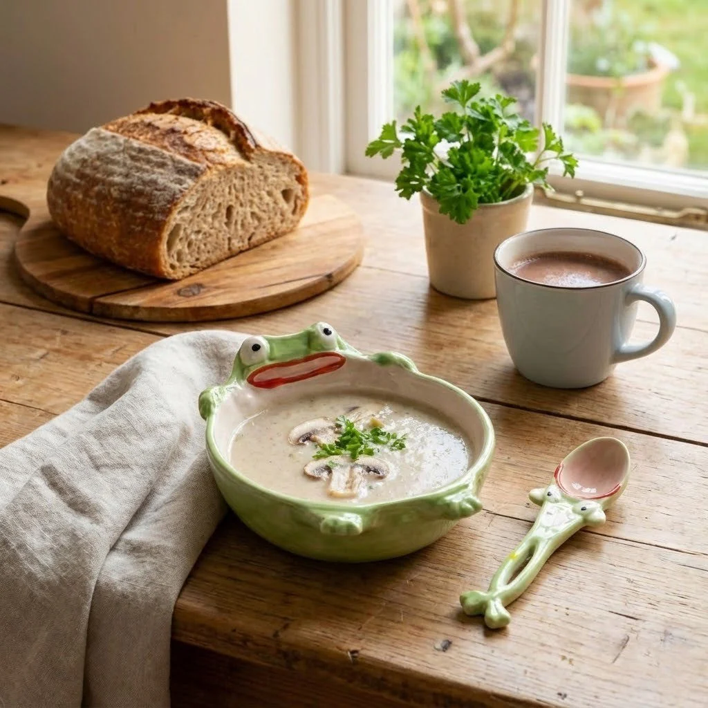 Frog Shape Ceramic Dining Bowl Set - Image 3