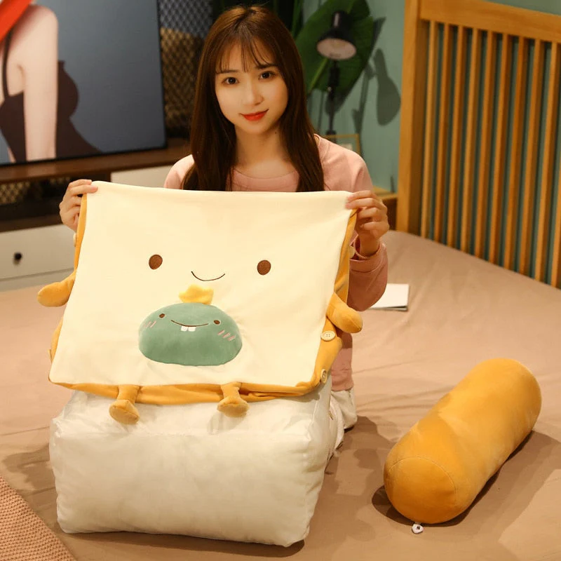 Fruity Toast Bread Comfy Pillow - Image 6