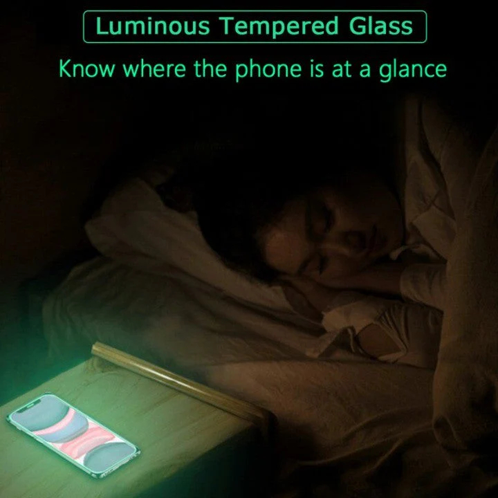 Full Cover Luminous Tempered Glass iPhone Screen Protector - Image 7