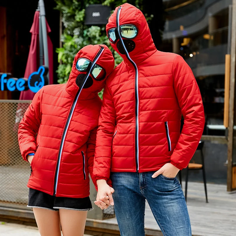 Full Face Cover Hooded Jacket with Glasses - Image 2