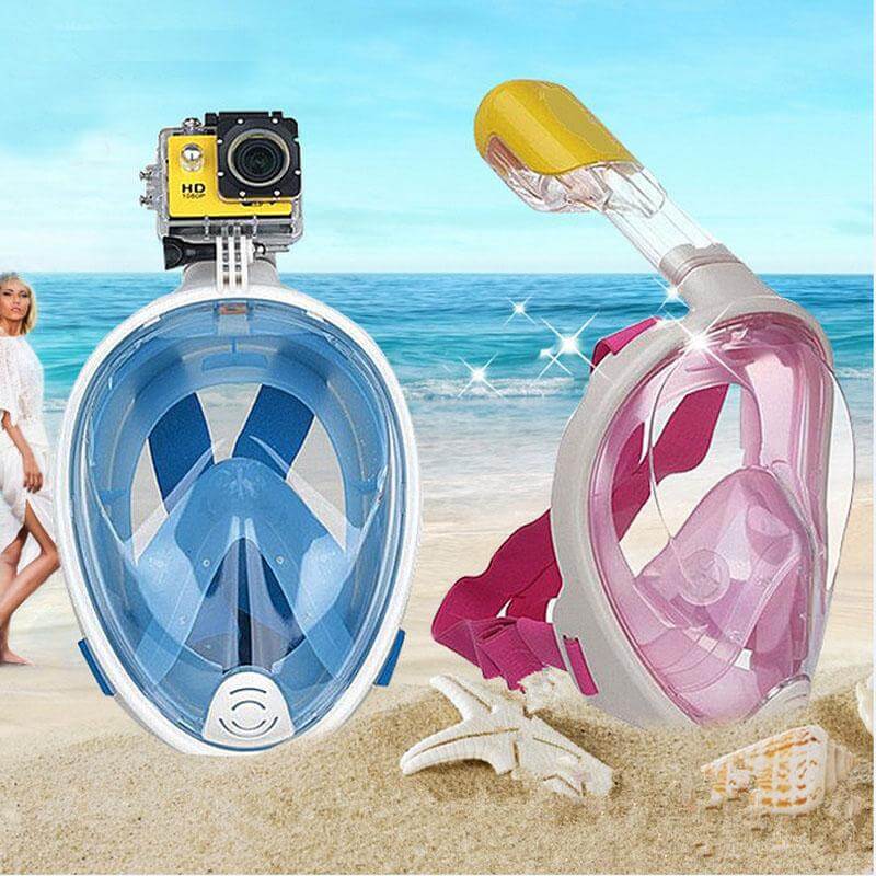 Full Face Underwater Scuba Anti Fog Diving Mask with Earplug Respiratory - Image 4