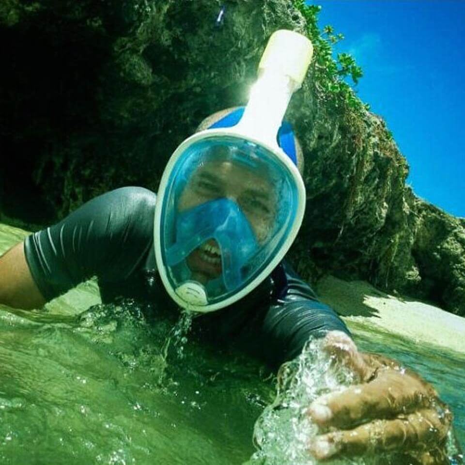 Full Face Underwater Scuba Anti Fog Diving Mask with Earplug Respiratory - Image 5