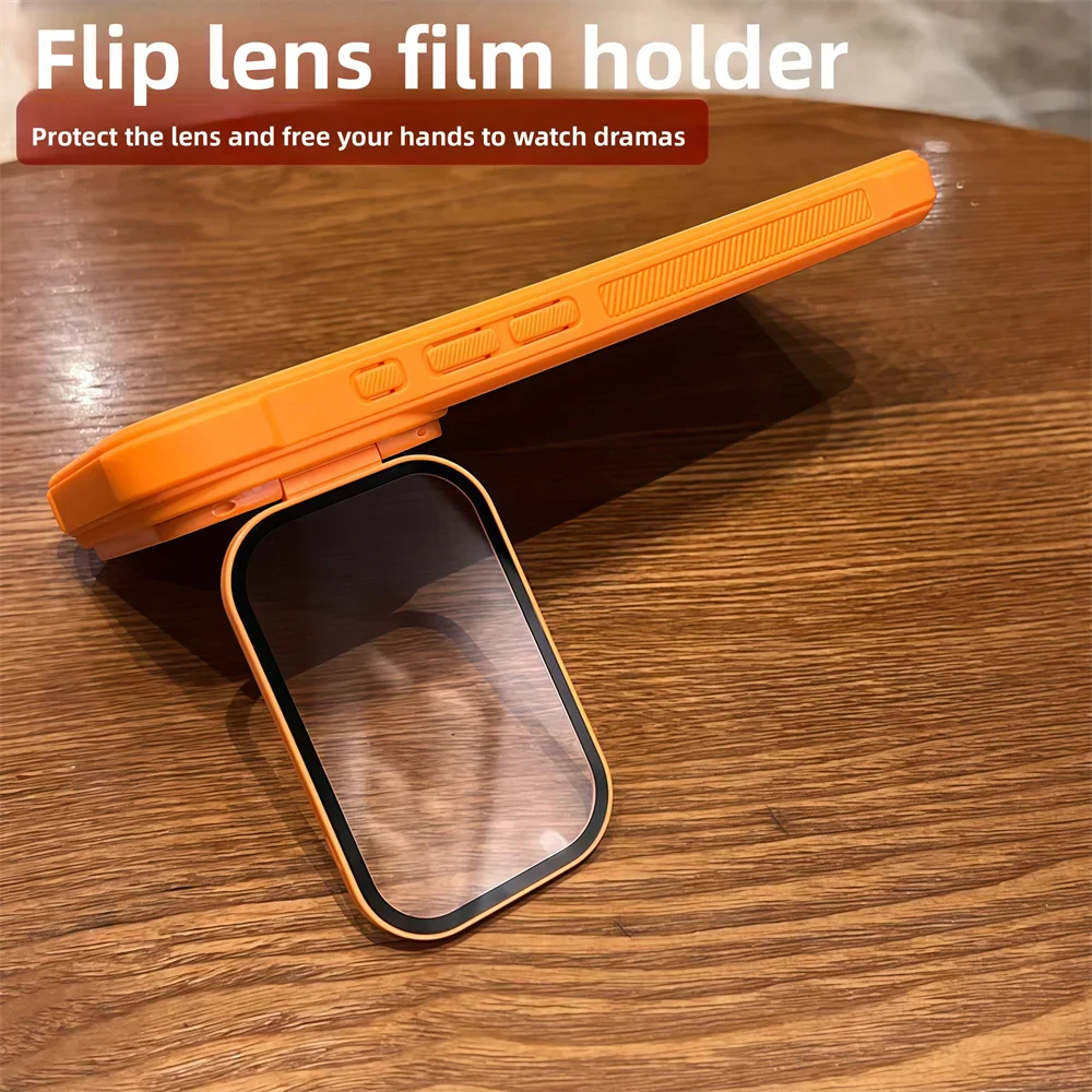 Full Lens Protection Flip Stand Magnetic iPhone Case - Image 3