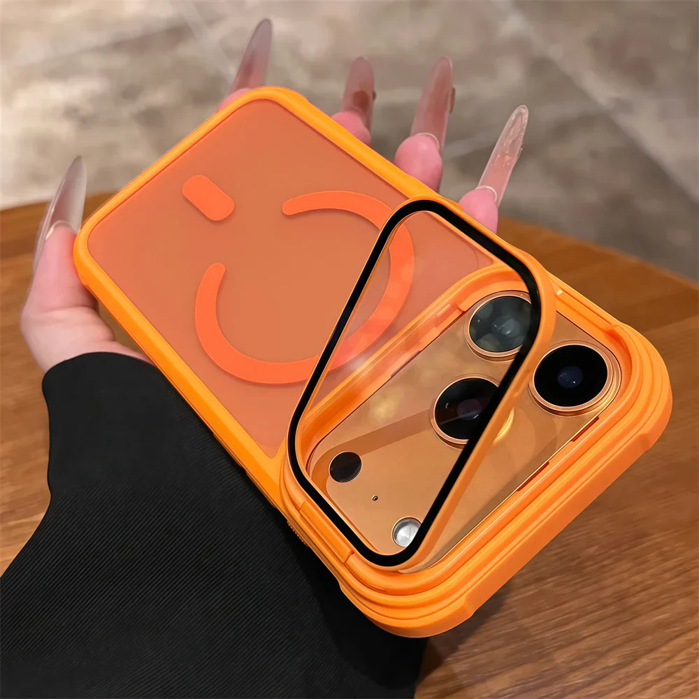 Full Lens Protection Flip Stand Magnetic iPhone Case - Image 6