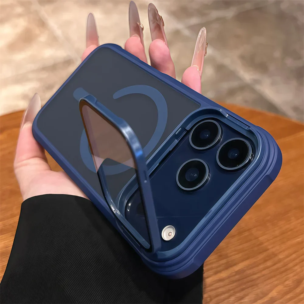 Full Lens Protection Flip Stand Magnetic iPhone Case - Image 8