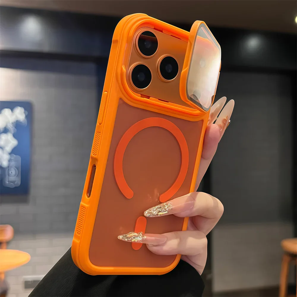 Full Lens Protection Flip Stand Magnetic iPhone Case - Image 9