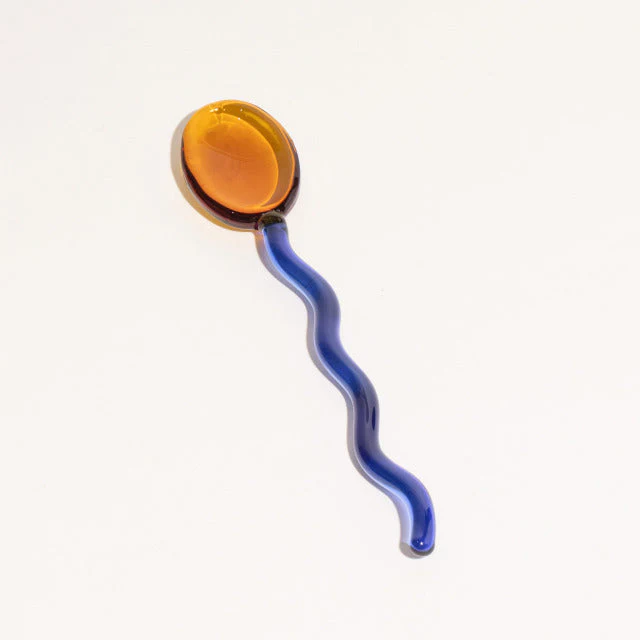 Fun Wavy Glass Dessert Spoons - Image 3