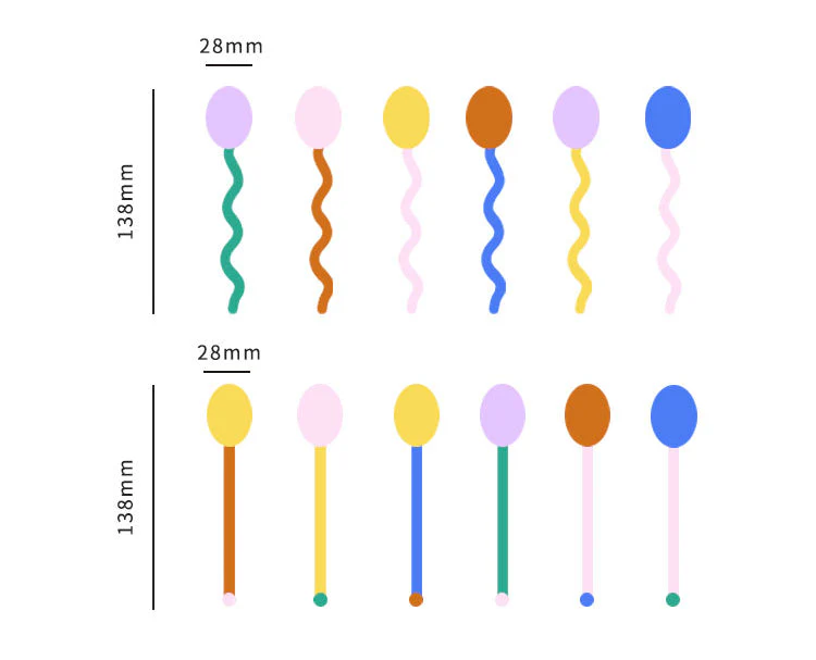 Fun Wavy Glass Dessert Spoons - Image 7