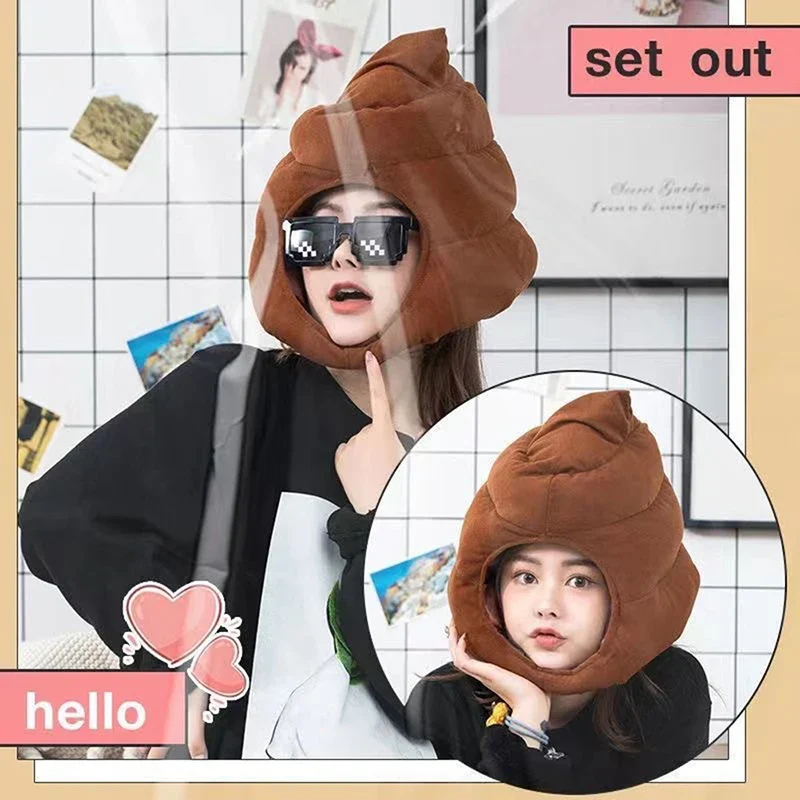 Funny Fake Poop Emoji Hat - Image 3