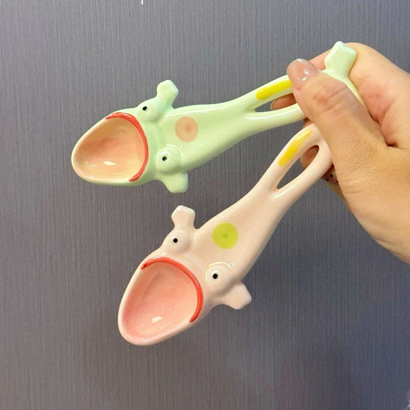 Funny Frog Long Handle Ceramic Spoon - Image 5