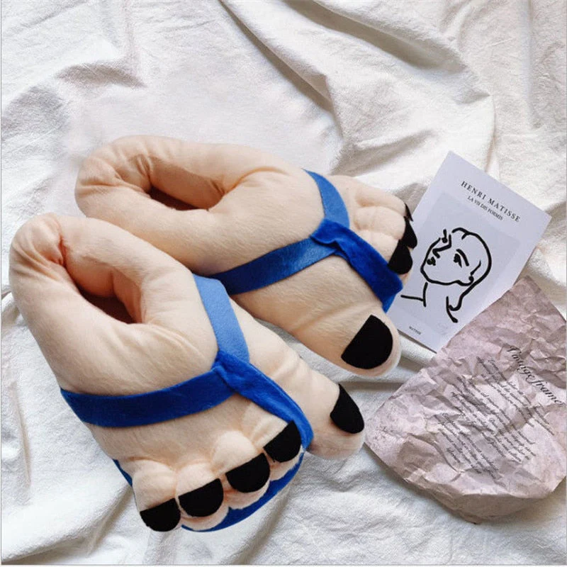 Funny Giant Foot Plush Winter Oversized Slipper - Image 7