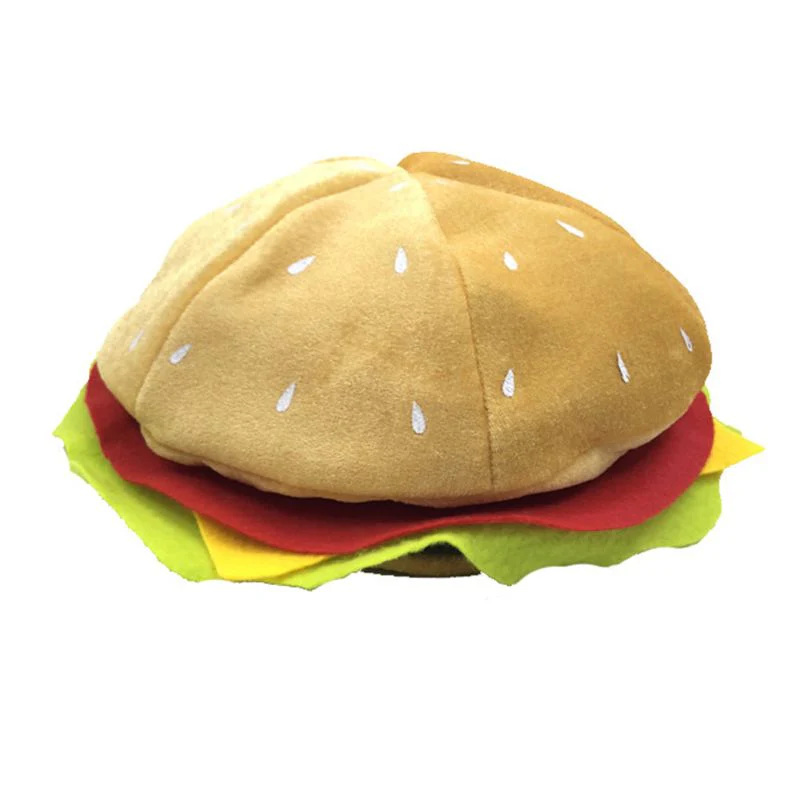 Funny Soft Creative Hamburger Hat - Image 5