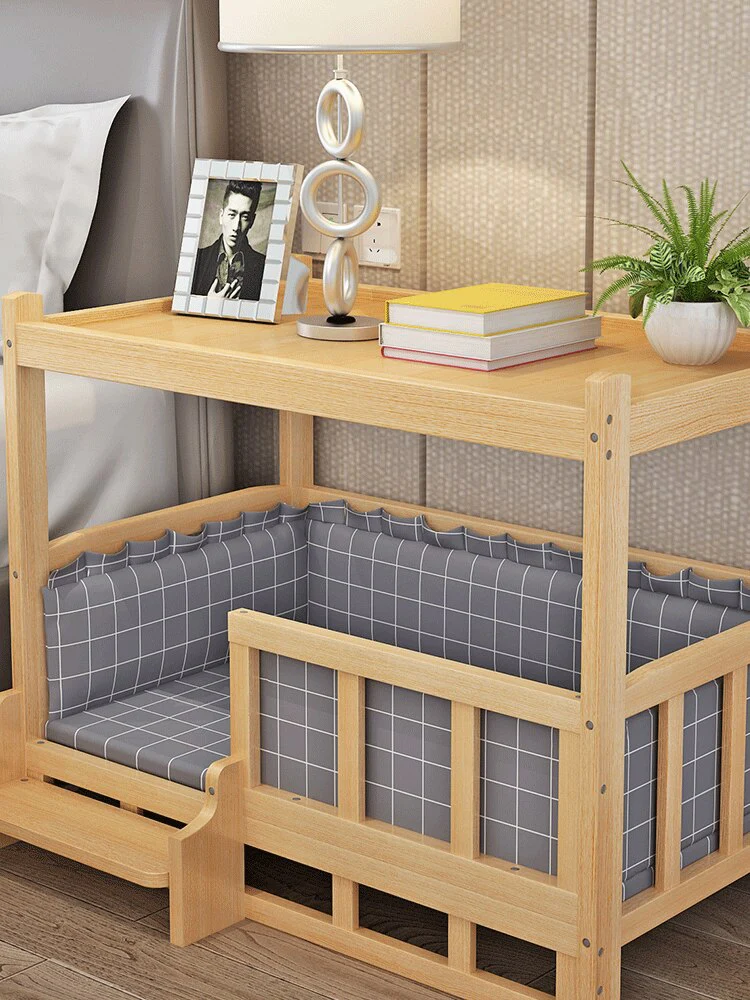 Furry Friend Detachable Pet Wooden Table Bed - Image 6