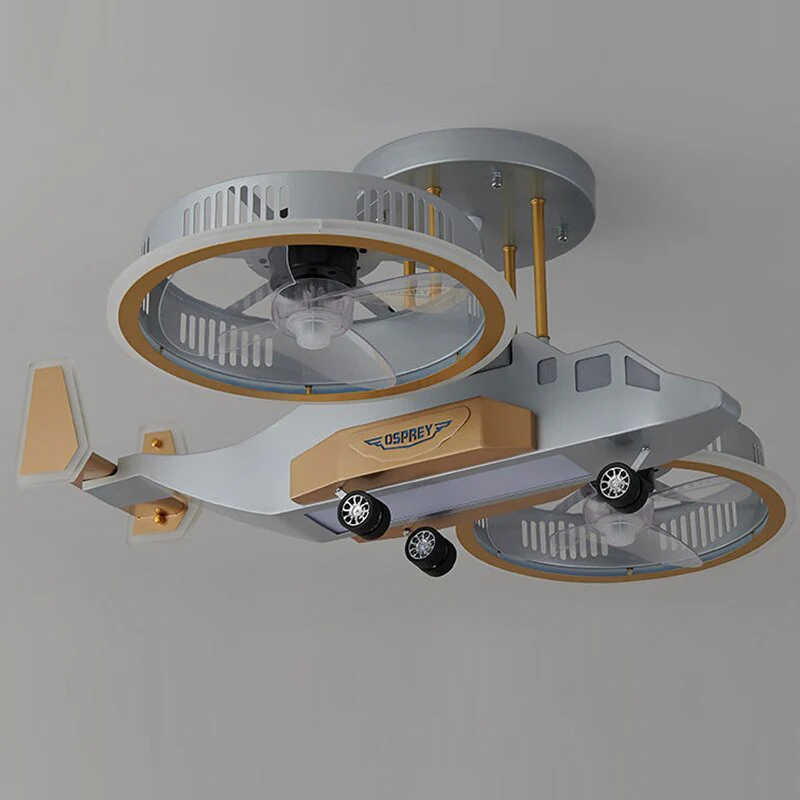 Futuristic Helicopter LED Ceiling Fan Lamp - Image 6