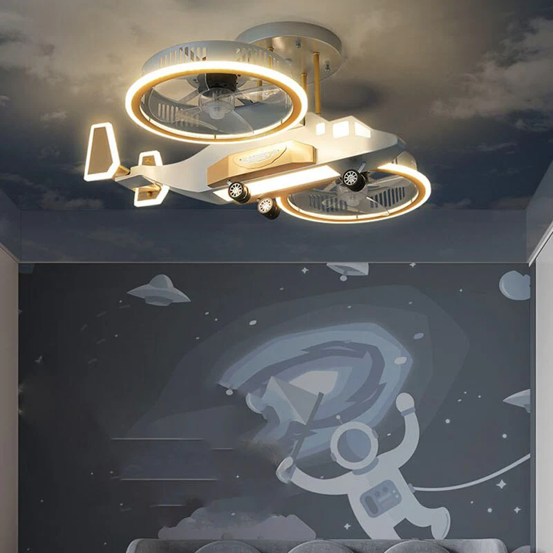 Futuristic Helicopter LED Ceiling Fan Lamp - Image 7
