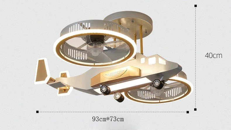 Futuristic Helicopter LED Ceiling Fan Lamp - Image 8
