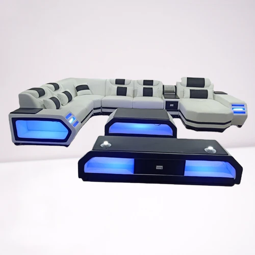 Futuristic Hyper-Lounge Grand Living Sofa Set - Image 4