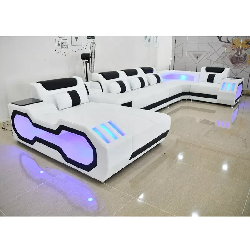 Futuristic Hyper-Lounge Grand Living Sofa Set - Image 7