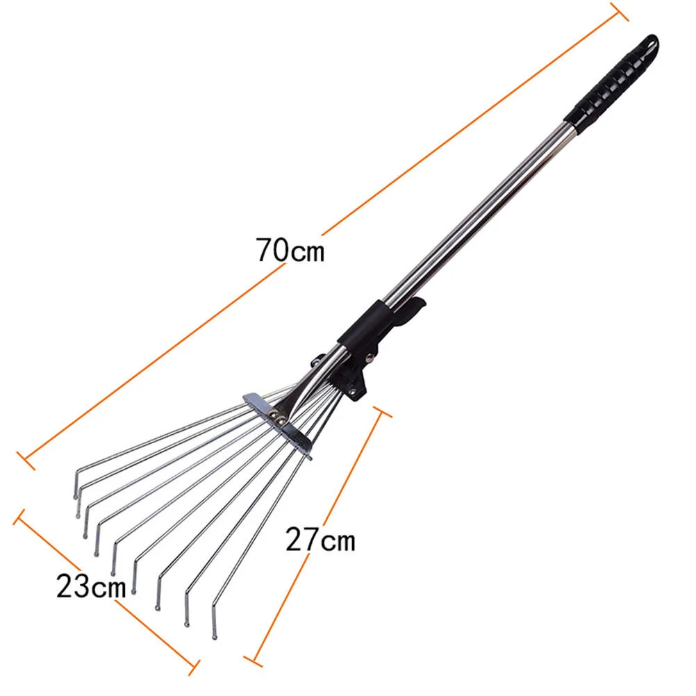 Garden Helper Telescopic Yard Cleaner Leaf Rake - Image 4