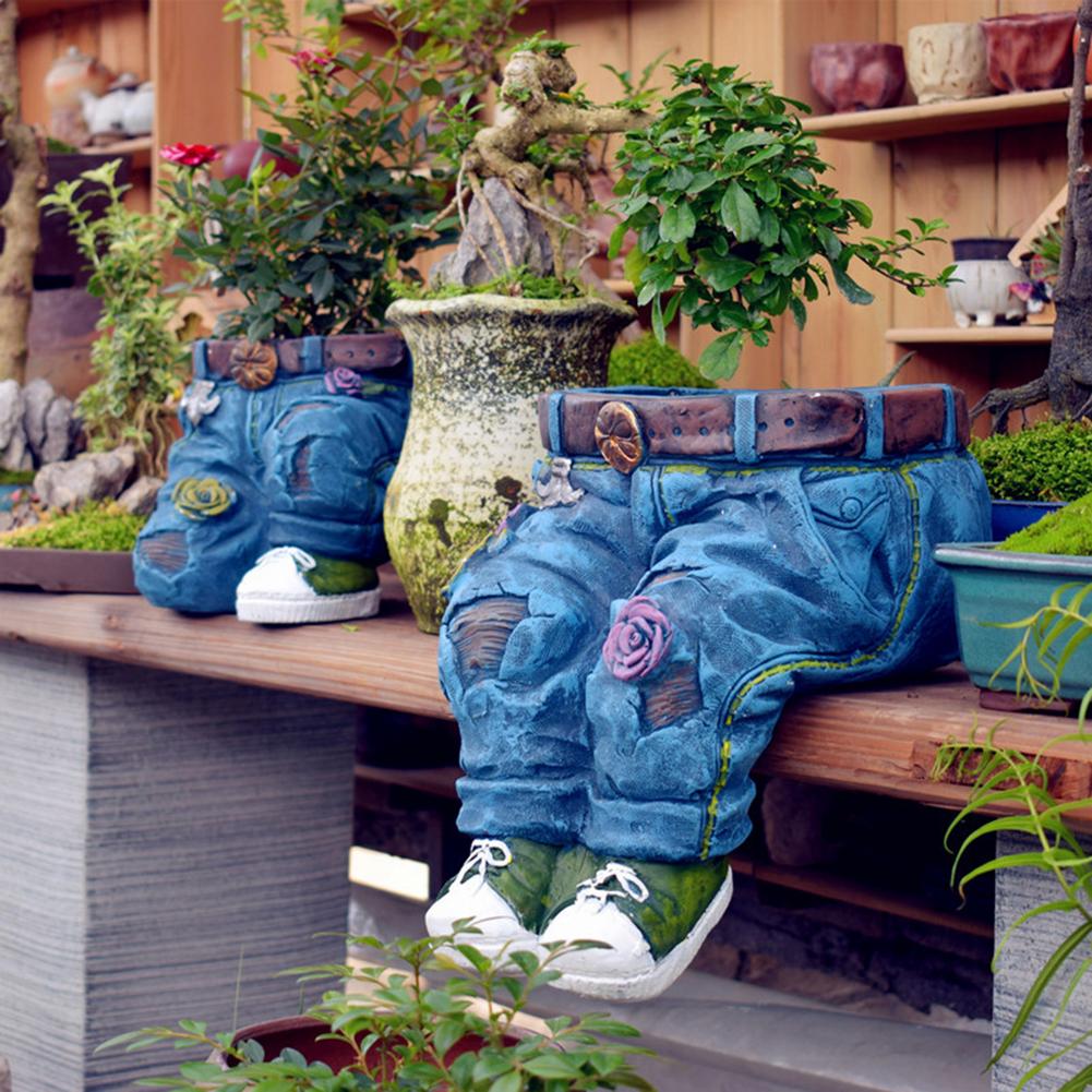 Garden Jean Pants Resin Flower Pot - Image 2