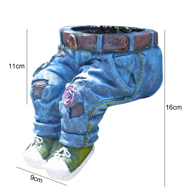 Garden Jean Pants Resin Flower Pot - Image 4