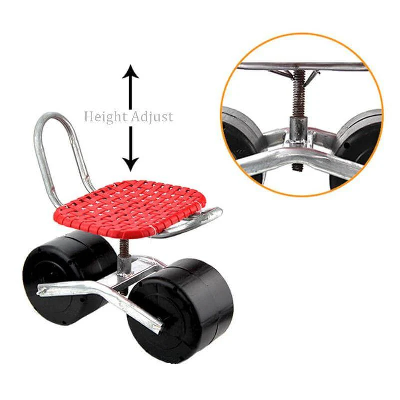Garden Mobile Agricultural Lazy Rotatable Wheeled Stool - Image 4