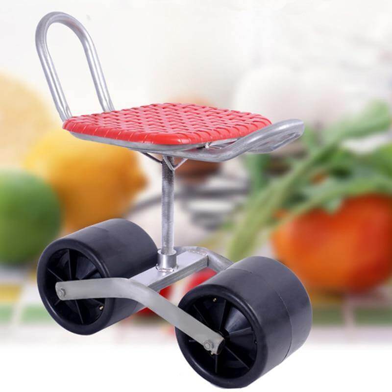 Garden Mobile Agricultural Lazy Rotatable Wheeled Stool - Image 7