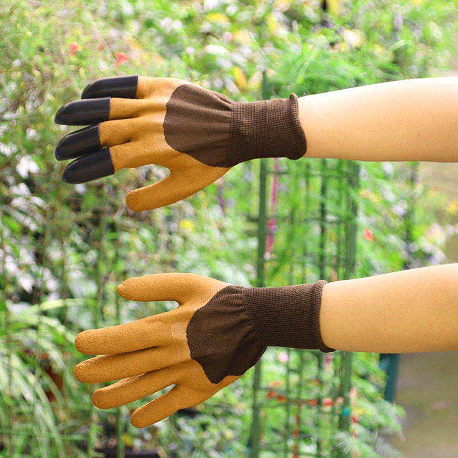 Garden Rubber Gloves with Fingertips Claws - Image 6