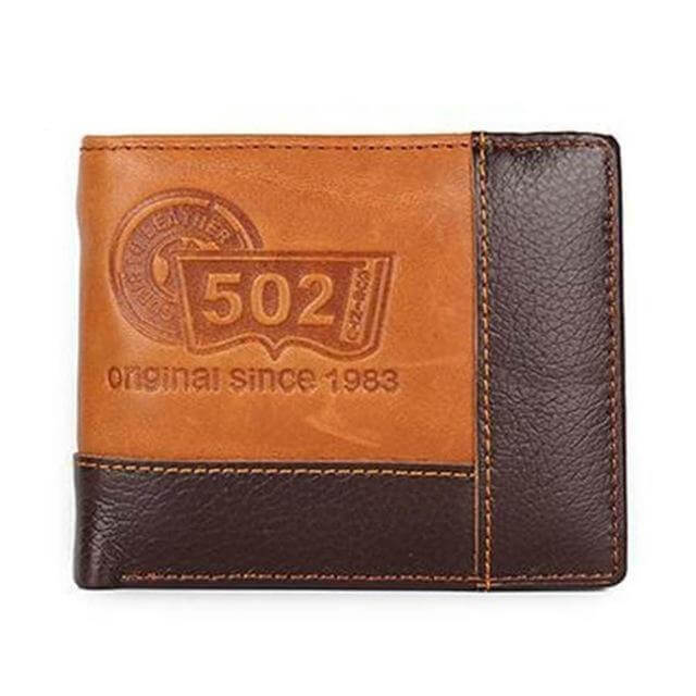 Genuine Leather Men Wallets with Coin Pocket Zipper - Image 9