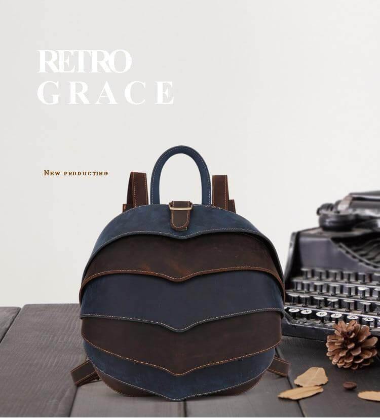 Genuine Leather Modern Retro Men Backpack - Image 3