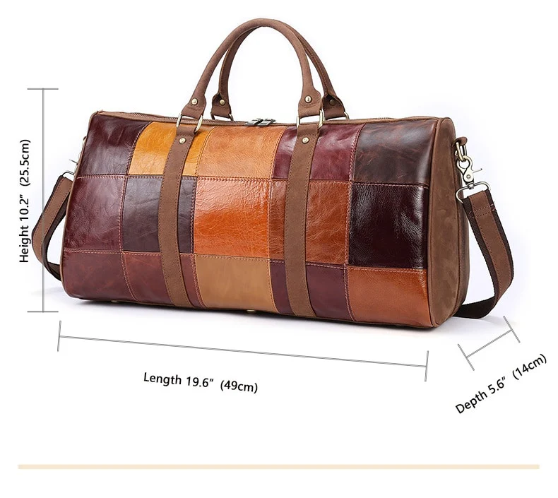 Genuine Leather Vintage High Capacity Travel Bag - Image 2
