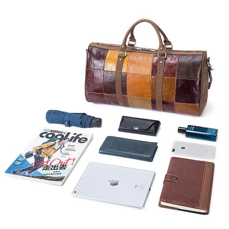 Genuine Leather Vintage High Capacity Travel Bag - Image 6