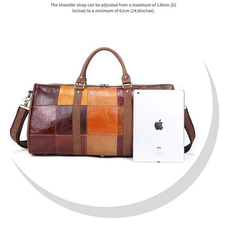 Genuine Leather Vintage High Capacity Travel Bag - Image 8